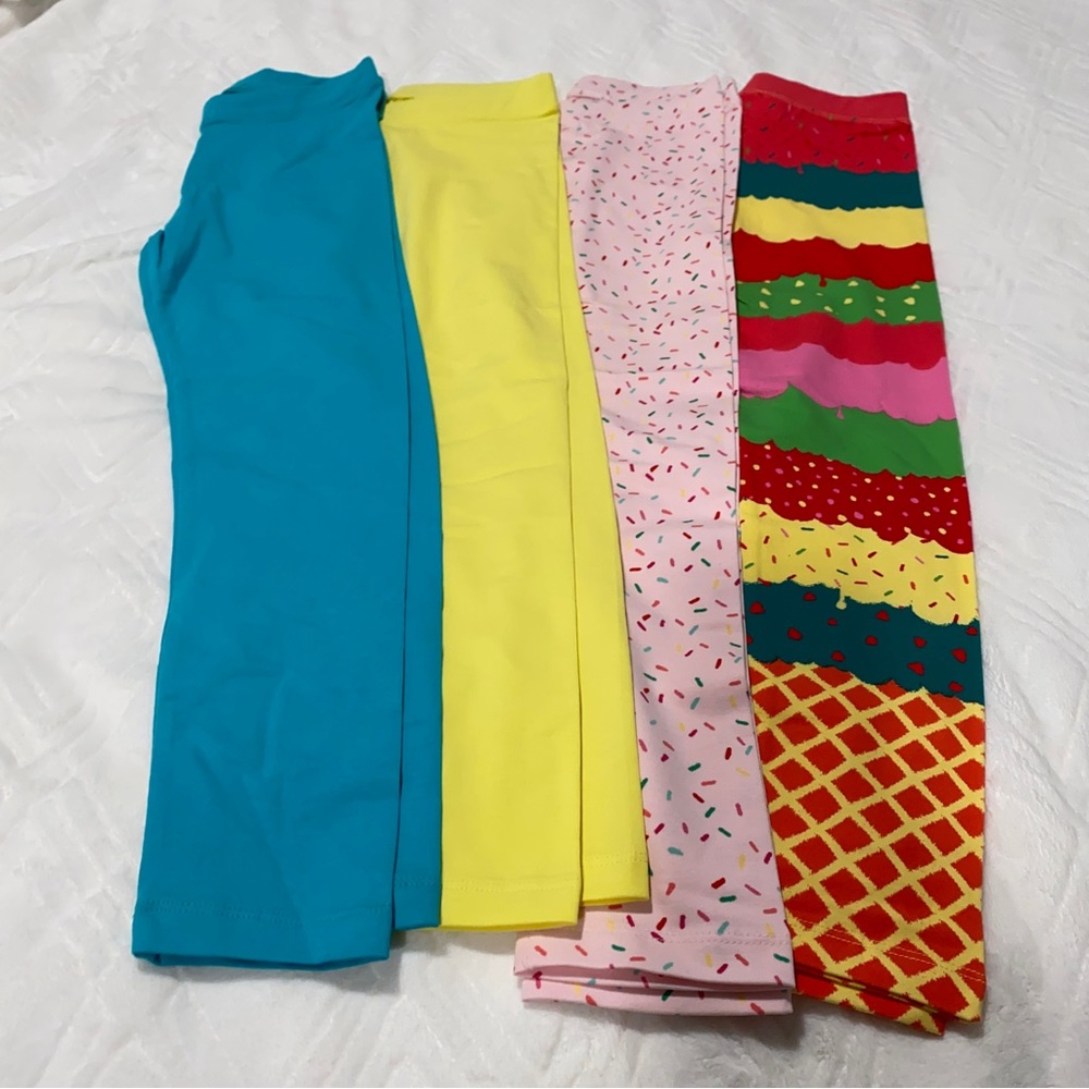 Girl Summer Color Theme Leggings Spotted Zebra M(8)